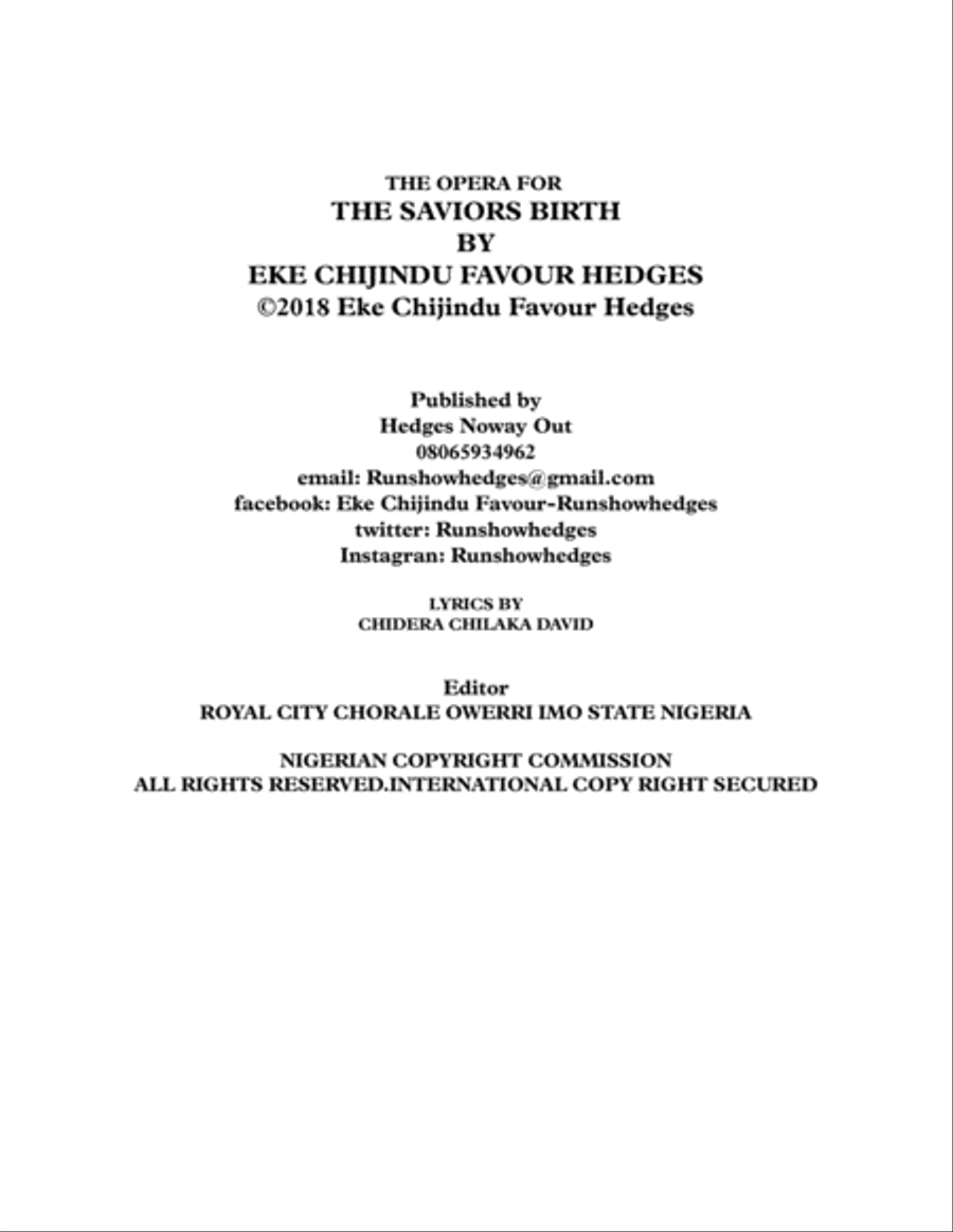 Opera for the SAVIOR'S BIRTH Full Orchestra scores gallery preview page 3