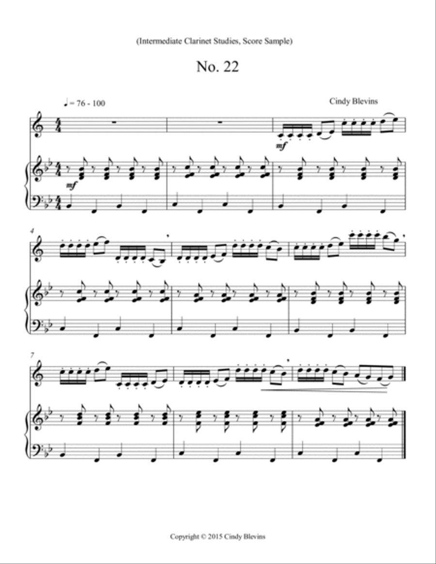 Clarinet Studies, Intermediate Clarinet Studies, Intermediate Clarinet Solo scores gallery preview page 6