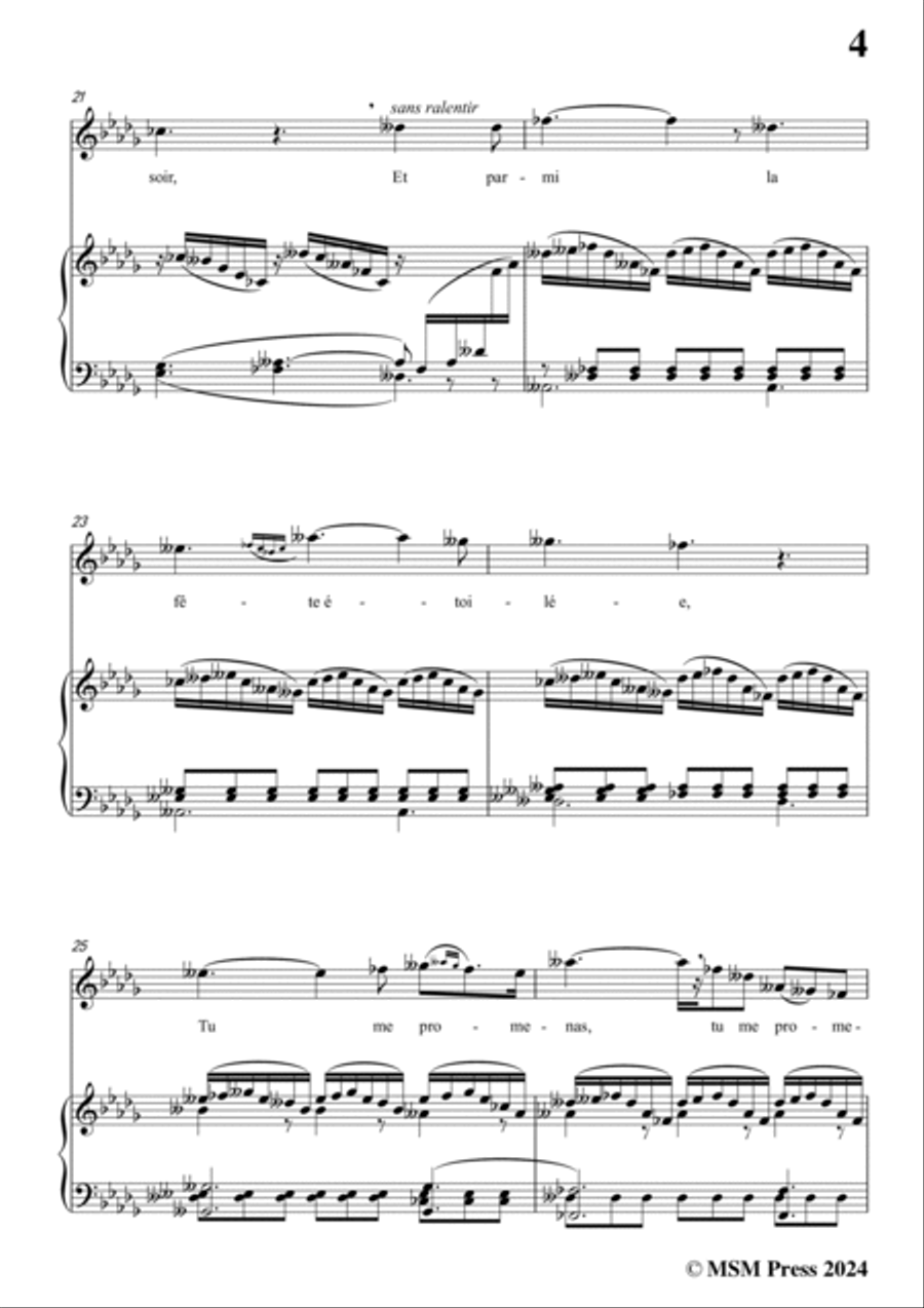 Berlioz-Le Spectre de la Rose in D flat Major,for voice and piano Voice Solo scores gallery preview page 5