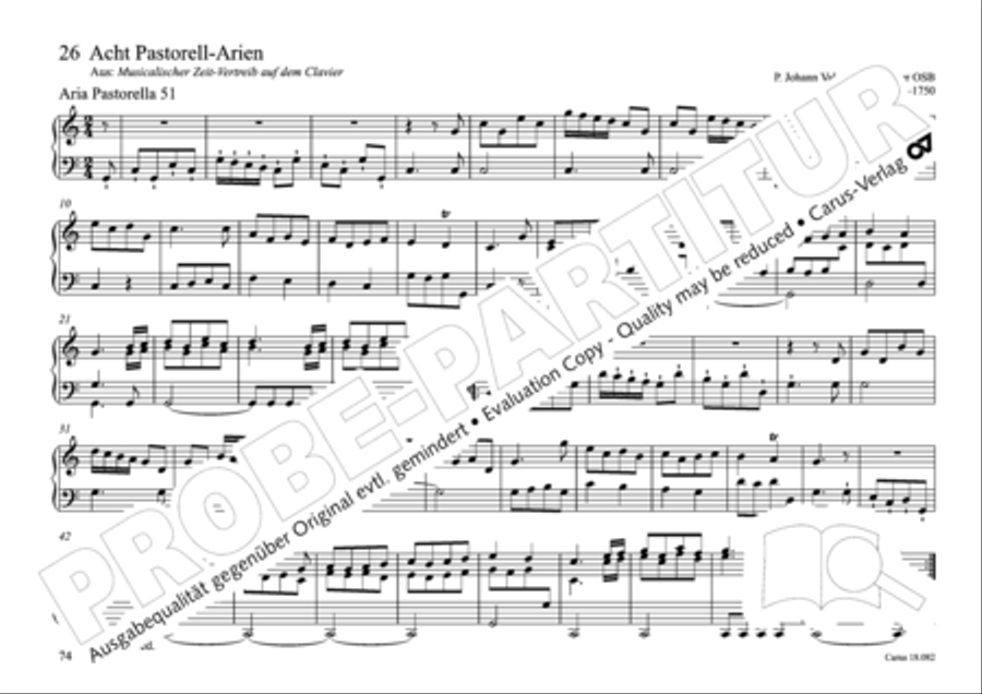 Pastoral music for organ, vol. 2: Germany, Bohemia, Austria, South Tyrol Organ Solo scores gallery preview page 75