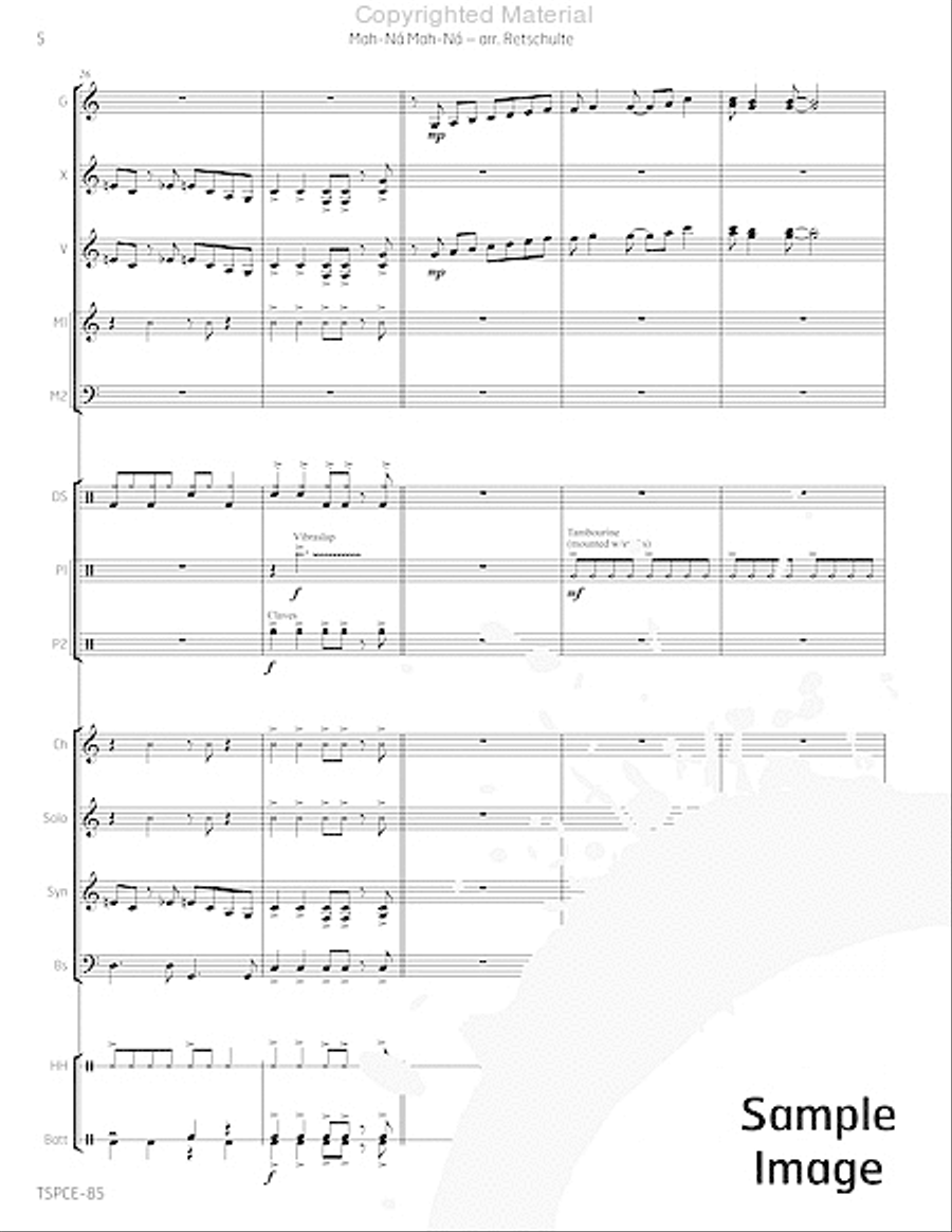 Mah-Na Mah-Na Percussion Ensemble scores gallery preview page 9