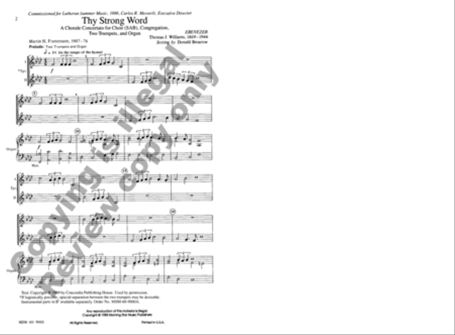 Thy Strong Word (Choral Score)