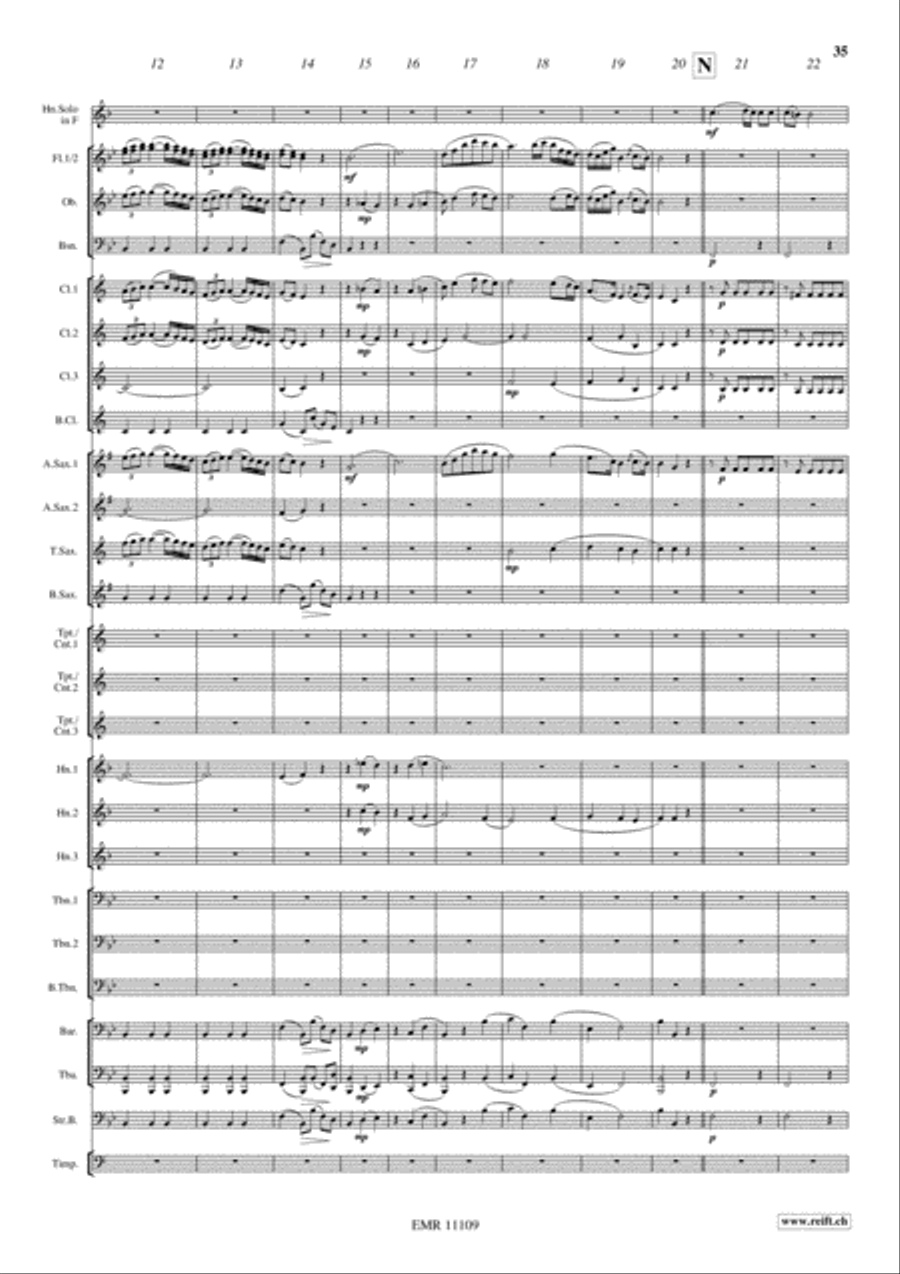 Horn Concerto No. 4 Concert Band scores gallery preview page 11