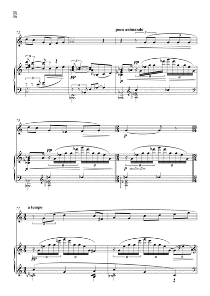 Debussy-Evening Harmony, for Flute and Piano image number null