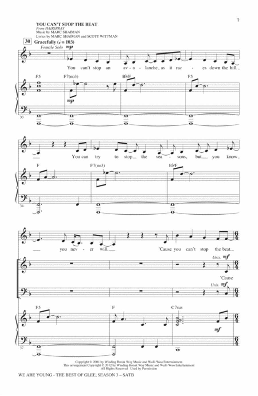 We Are Young (The Best Of Glee Season 3) (Medley) 4-Part scores gallery preview page 6