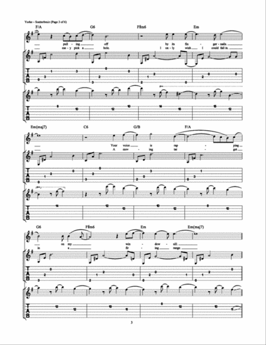 Scatterbrain Scatterbrain Electric Guitar scores gallery preview page 3