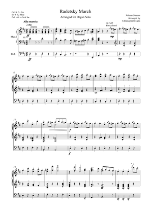 Radedzky March arranged for Organ Solo
