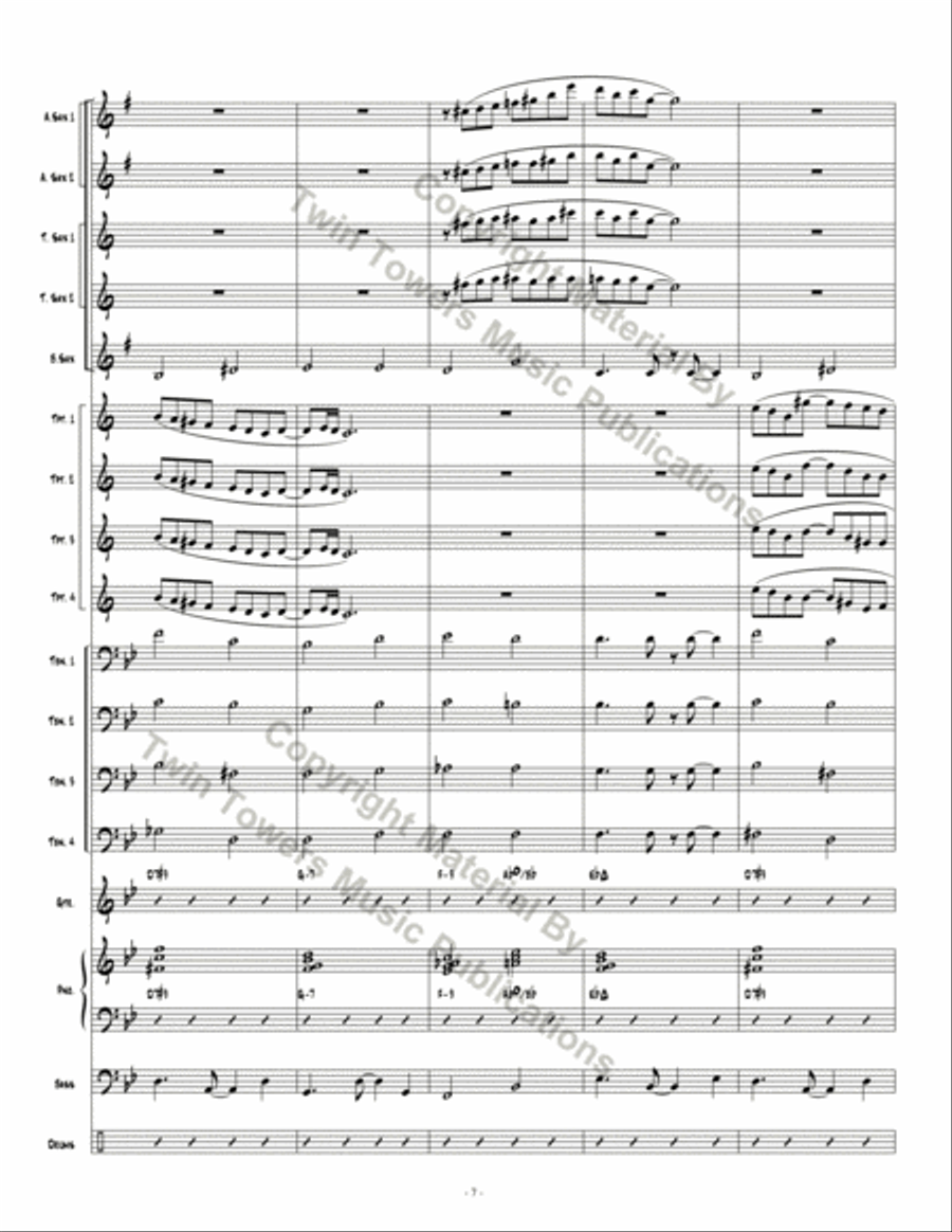 Skyline Bossa Skyline Bossa Jazz Ensemble scores gallery preview page 8