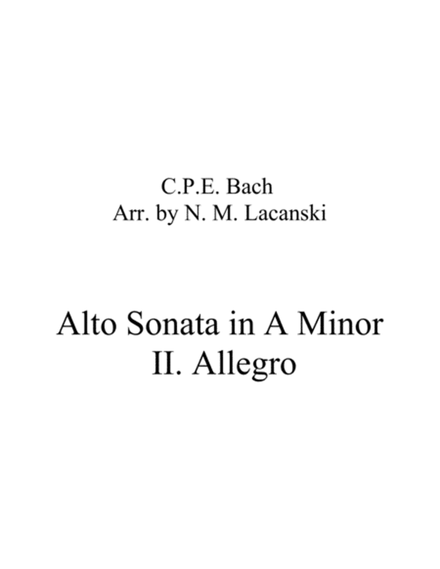 Sonata in A Minor for Alto and String Quartet II. Allegro
