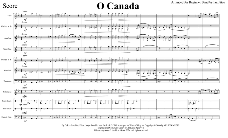 O Canada! Concert Band scores gallery preview page 2