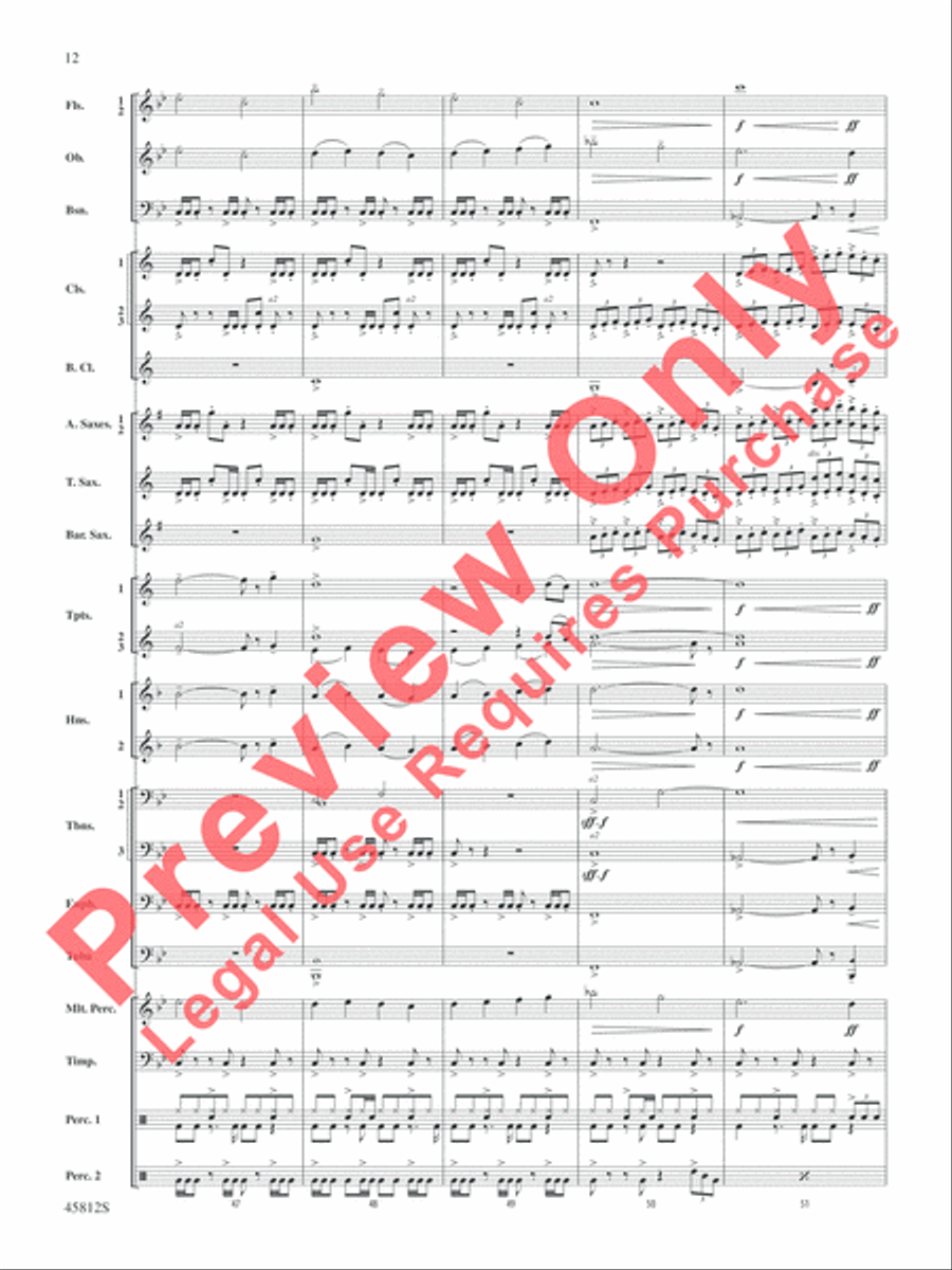Suicide Squad Concert Band scores gallery preview page 13