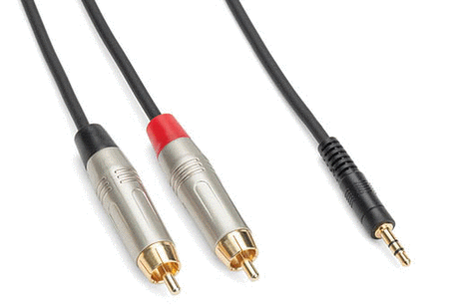 Tourtek Pro – 1/8″ TRS (Stereo) to Dual RCA (Metal) Cable
