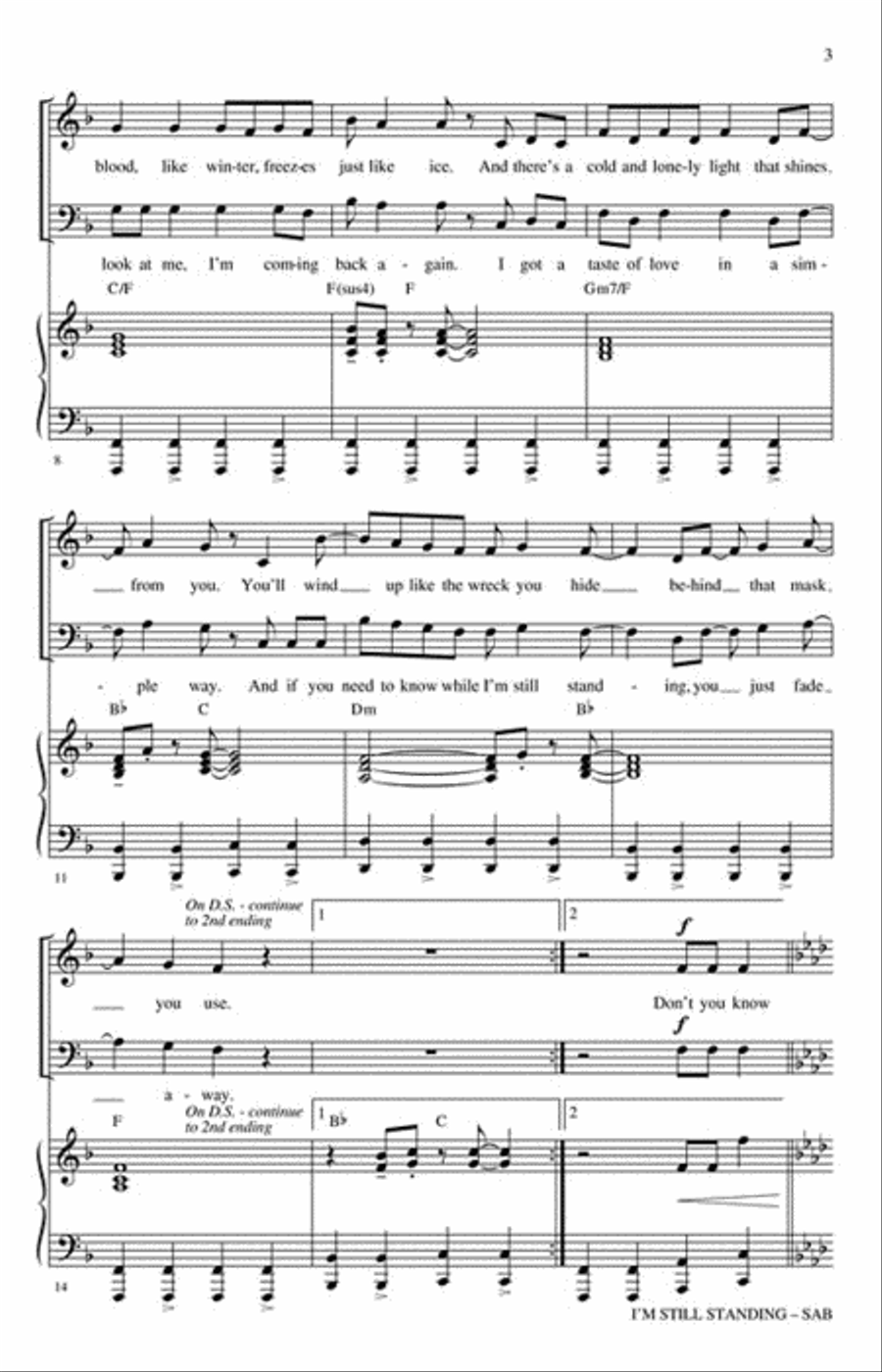 I'm Still Standing 3-Part scores gallery preview page 3
