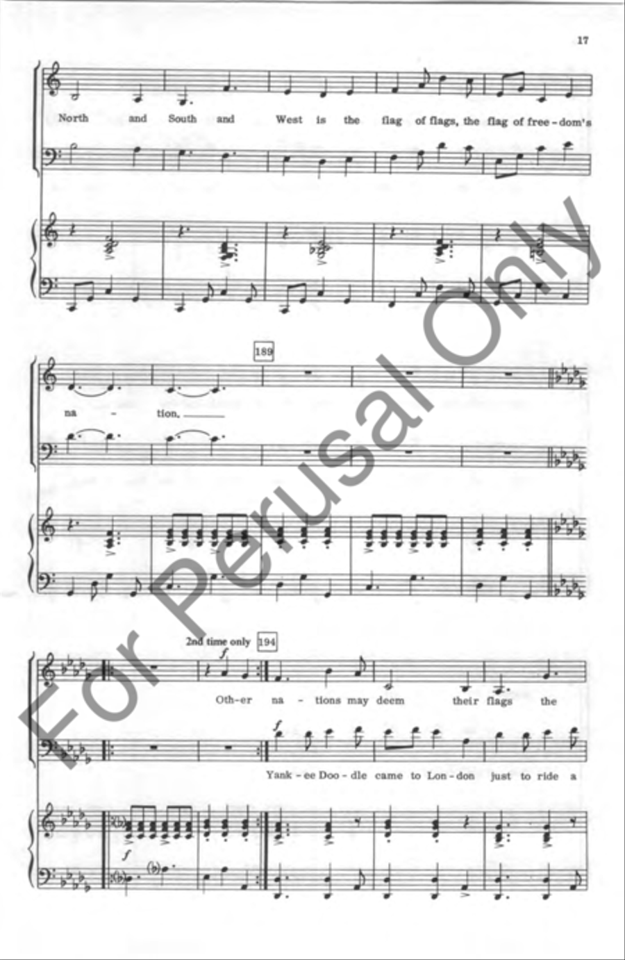 Americana Medley 4-Part scores gallery preview page 17