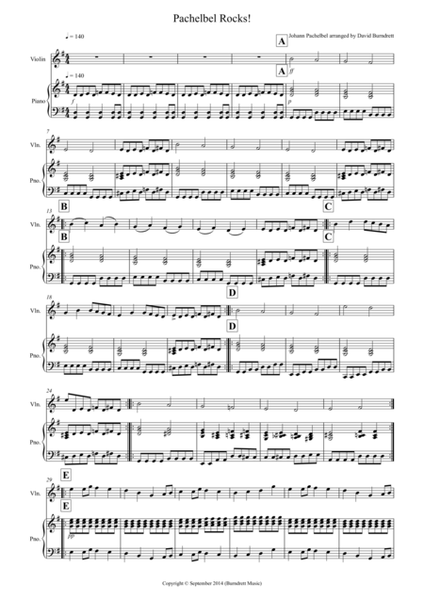 Pachelbel Rocks! for Violin and Piano image number null