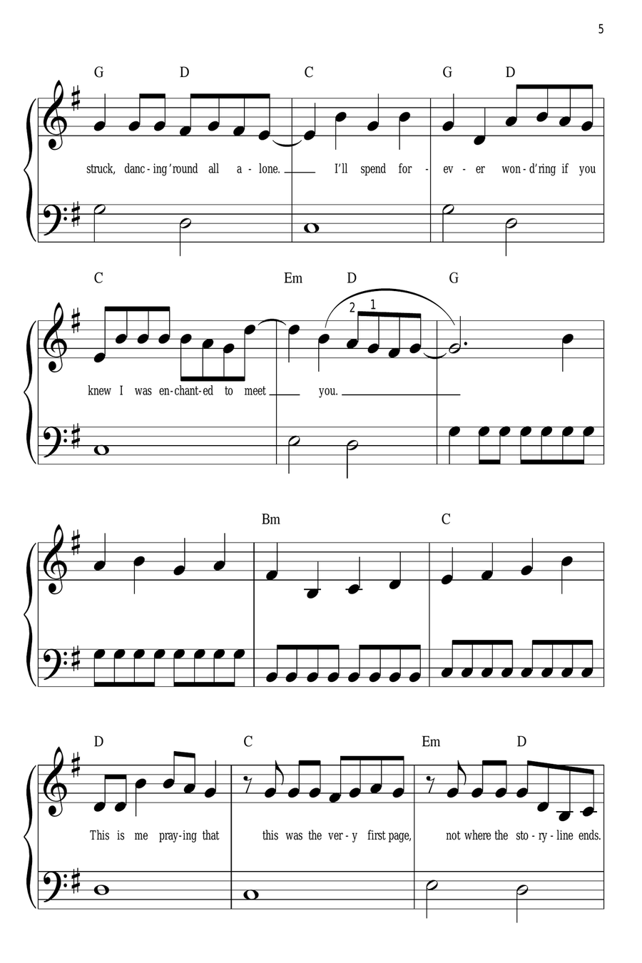 Enchanted Easy Piano scores gallery preview page 5