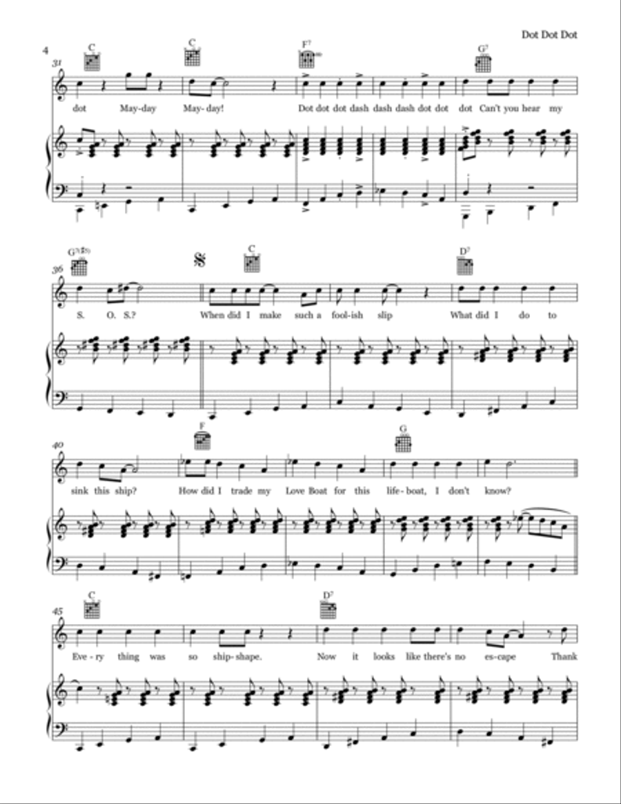 Dot Dot Dot Dot Dot Dot Piano, Vocal, Guitar scores gallery preview page 4