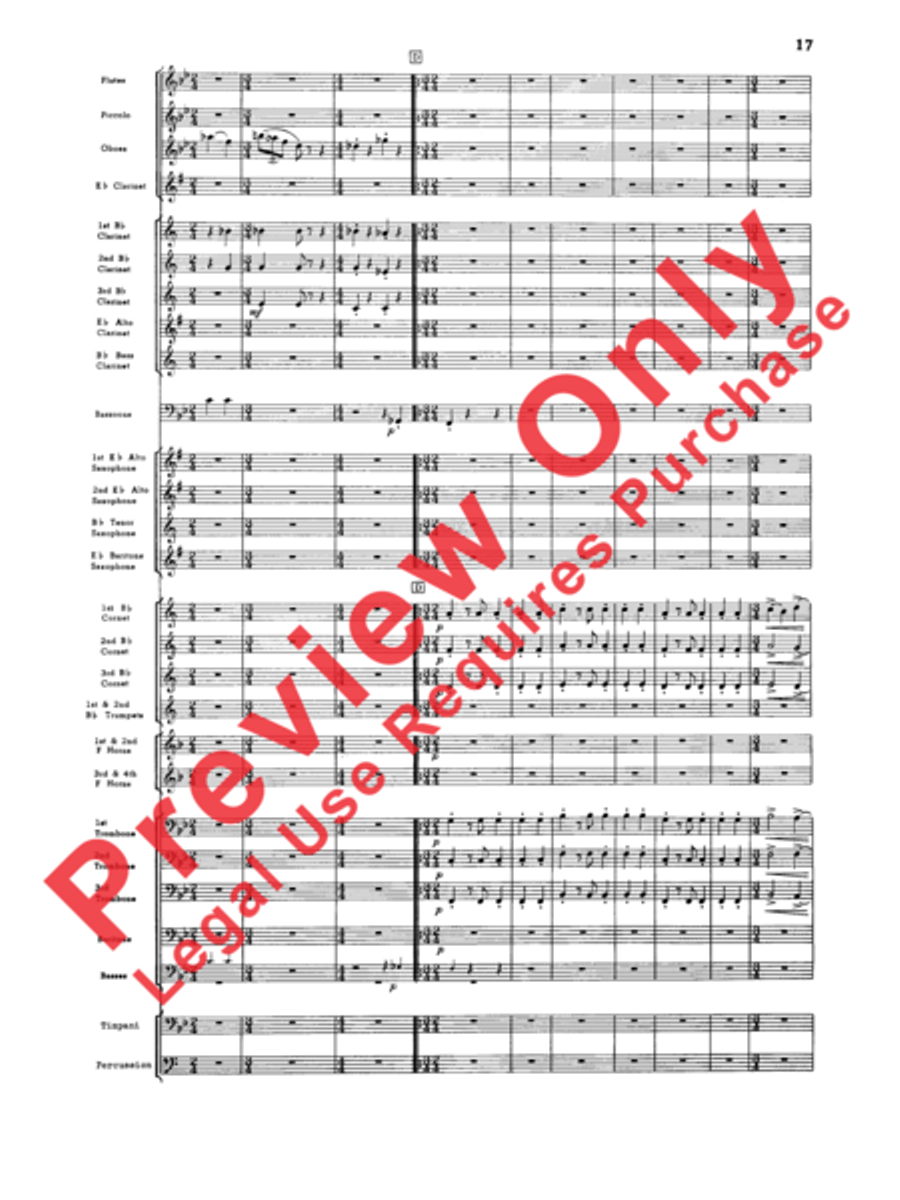 Third Suite (I. March, II. Waltz, III. Rondo) Concert Band scores gallery preview page 19