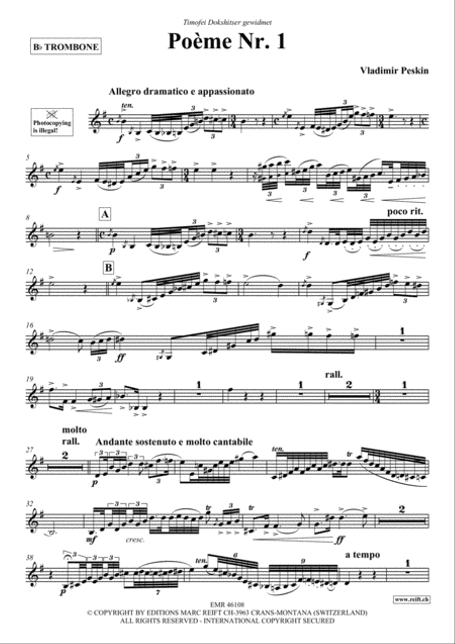 Poeme No. 1 Piano Accompaniment scores gallery preview page 4