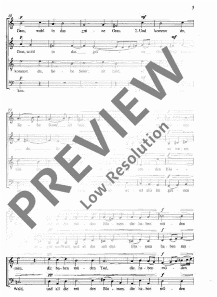 Es geht ein' dunkle Wolk' herein 4-Part scores gallery preview page 3