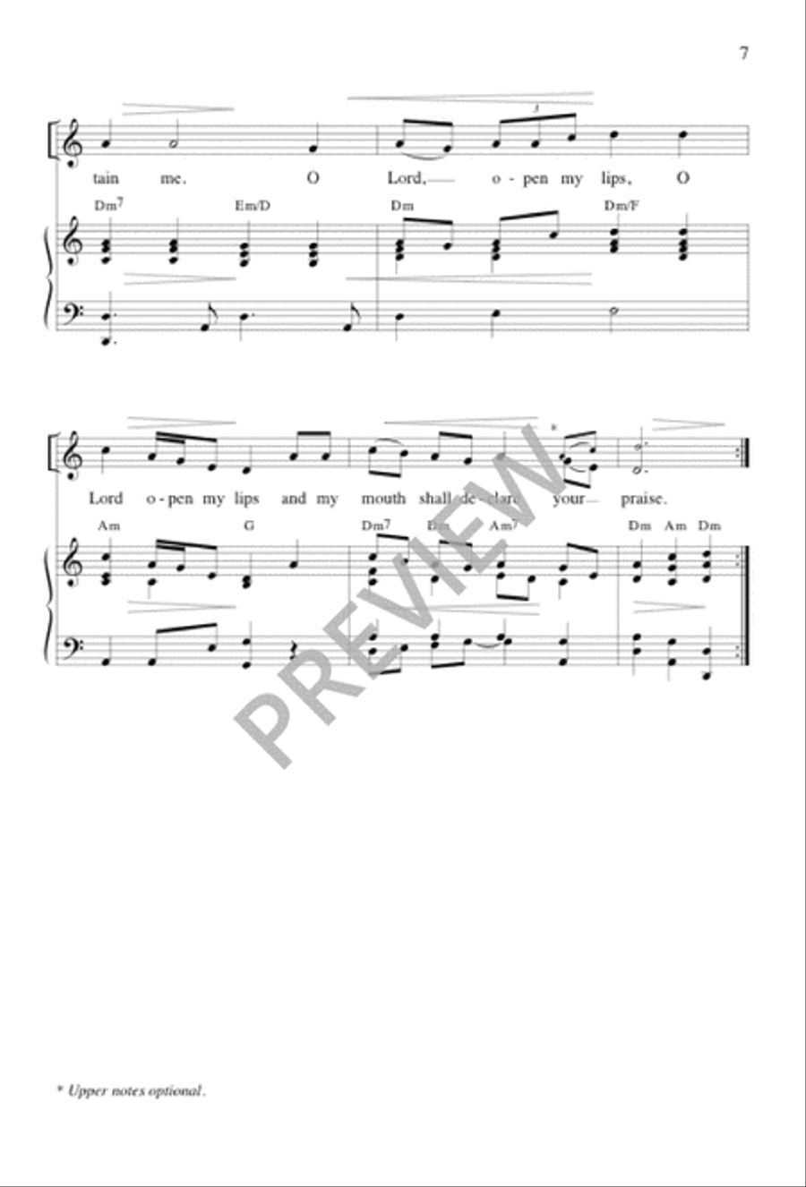 Psalm and Gospel Acclamation for Lent 4-Part scores gallery preview page 6