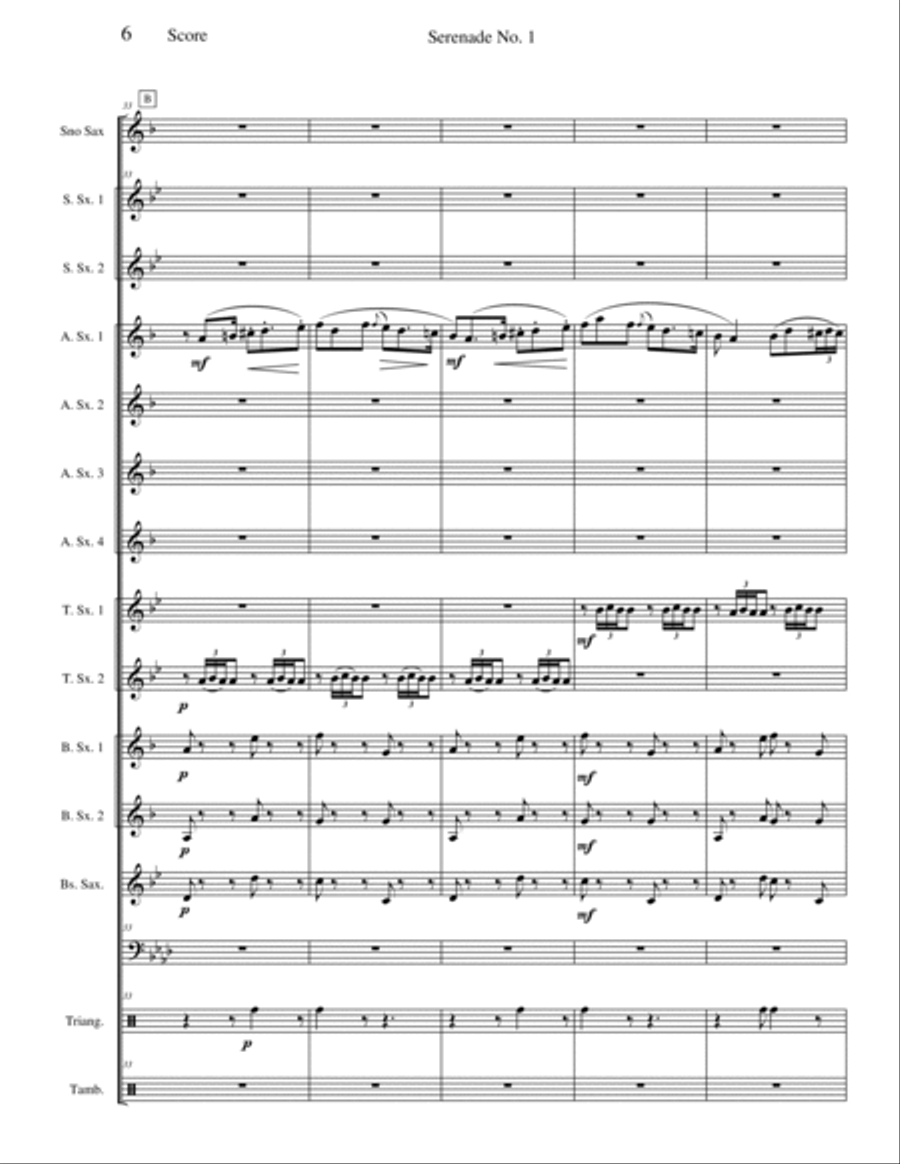 Serenade No. 1 Serenade No. 1 Woodwind Ensemble scores gallery preview page 6