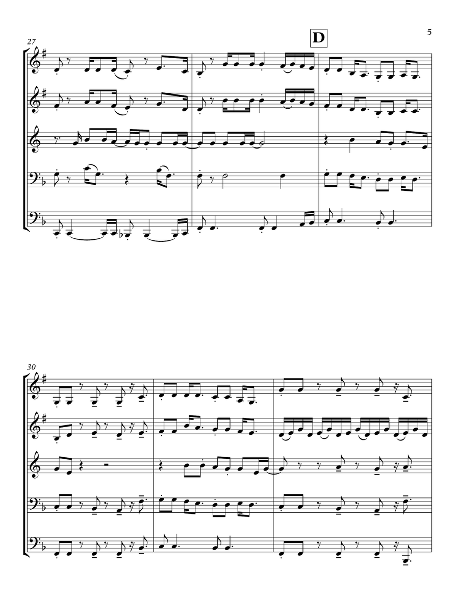 Sweet Home Alabama Sweet Home Alabama Brass Ensemble scores gallery preview page 5