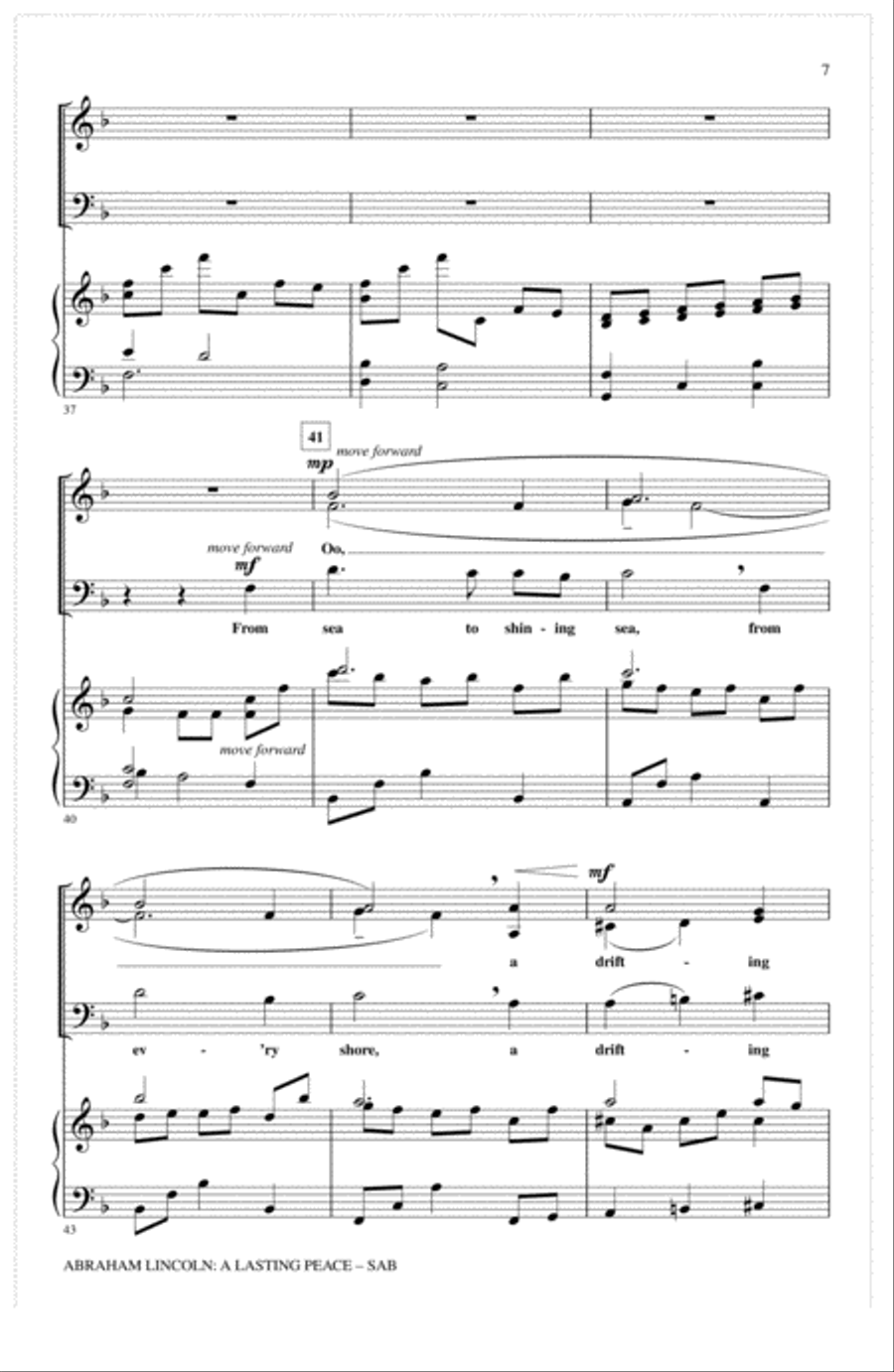 Abraham Lincoln: A Lasting Peace 3-Part scores gallery preview page 5