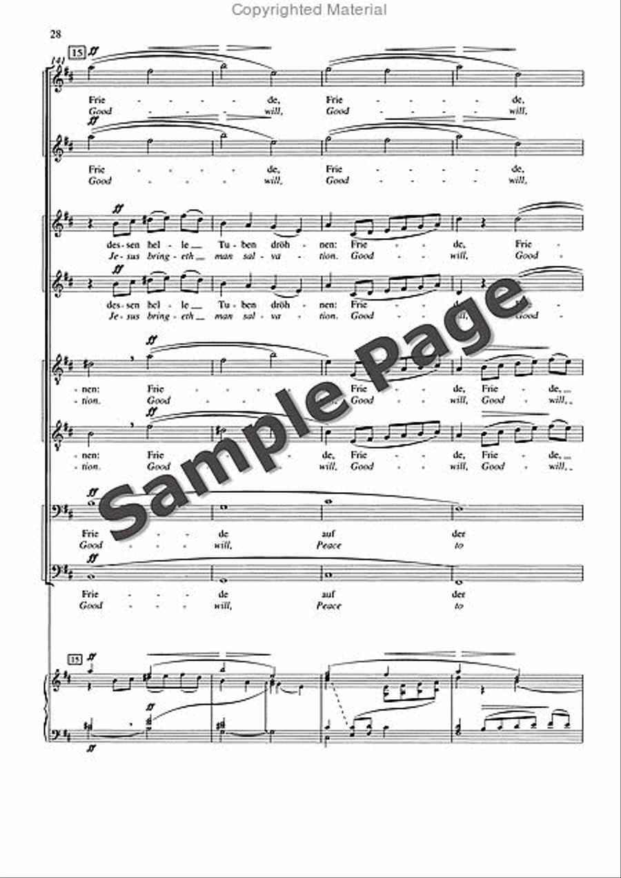 Friede auf Erden, Op. 13 Divisi scores gallery preview page 29