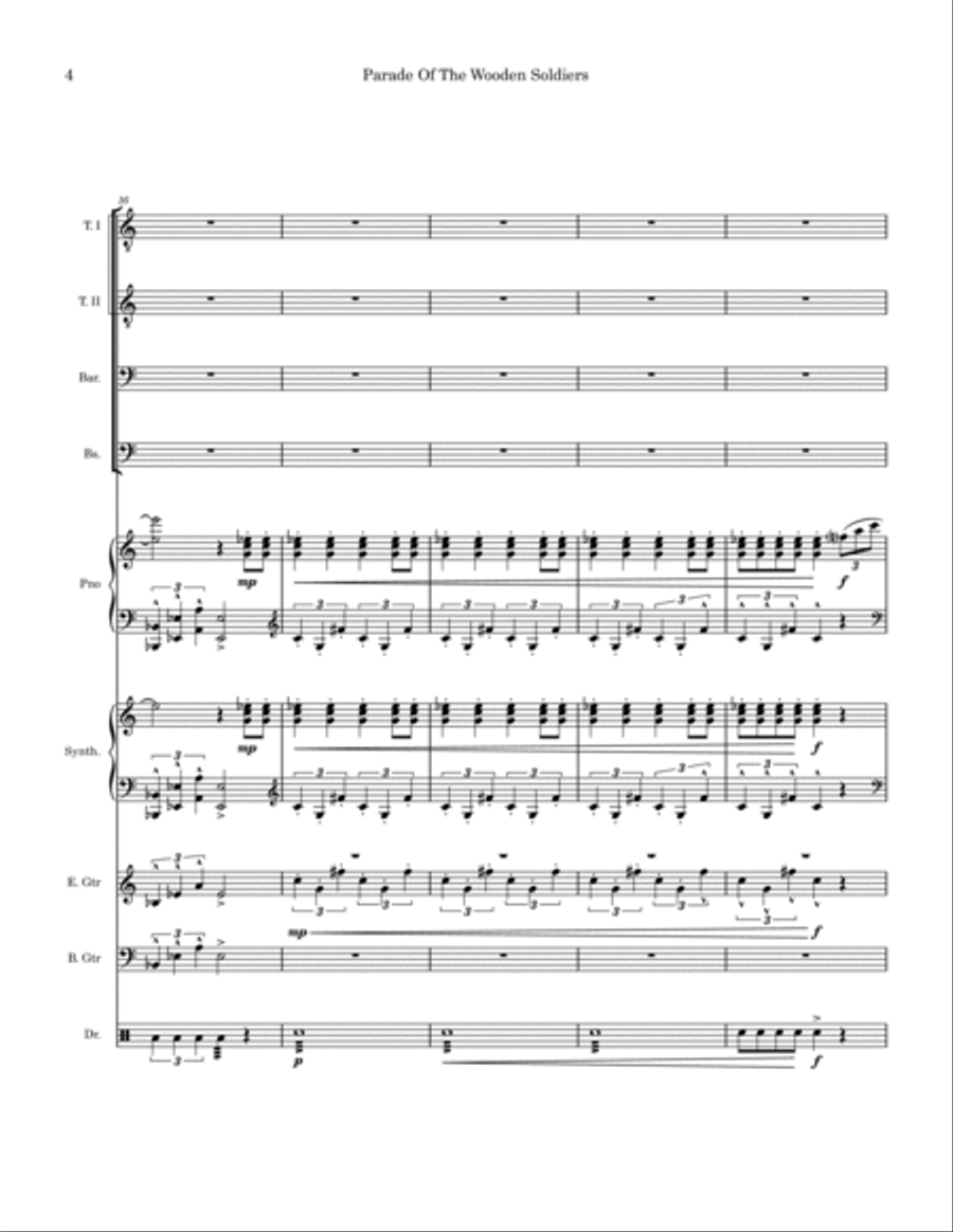 Parade Of The Wooden Soldiers Small Ensemble scores gallery preview page 4