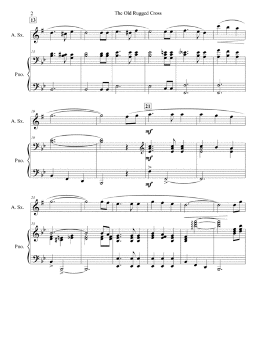 The Old Rugged Cross The Old Rugged Cross Small Ensemble scores gallery preview page 2