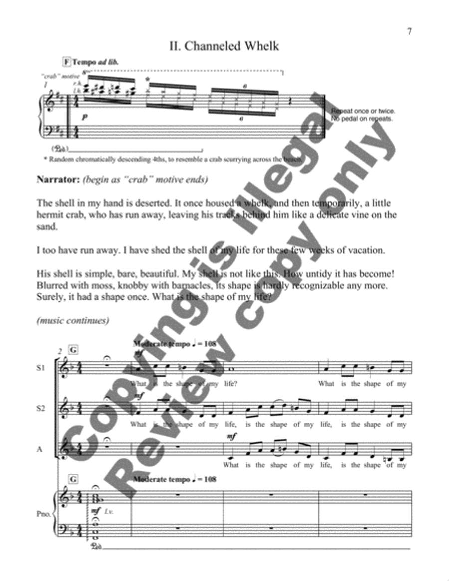 Lessons from the Sea (Cantata) SSAA scores gallery preview page 5