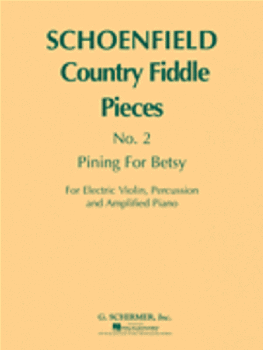 Pining for Betsy (Country Fiddle Pieces, No. 2) Violin scores gallery preview page 1