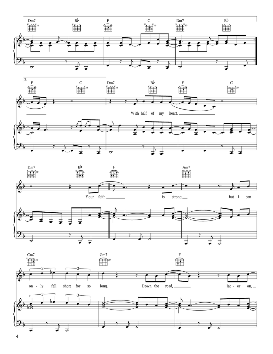 Half Of My Heart Piano, Vocal, Guitar scores gallery preview page 4