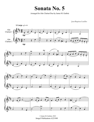 Loeillet: Sonata No. 5 for Alto Clarinet Duo