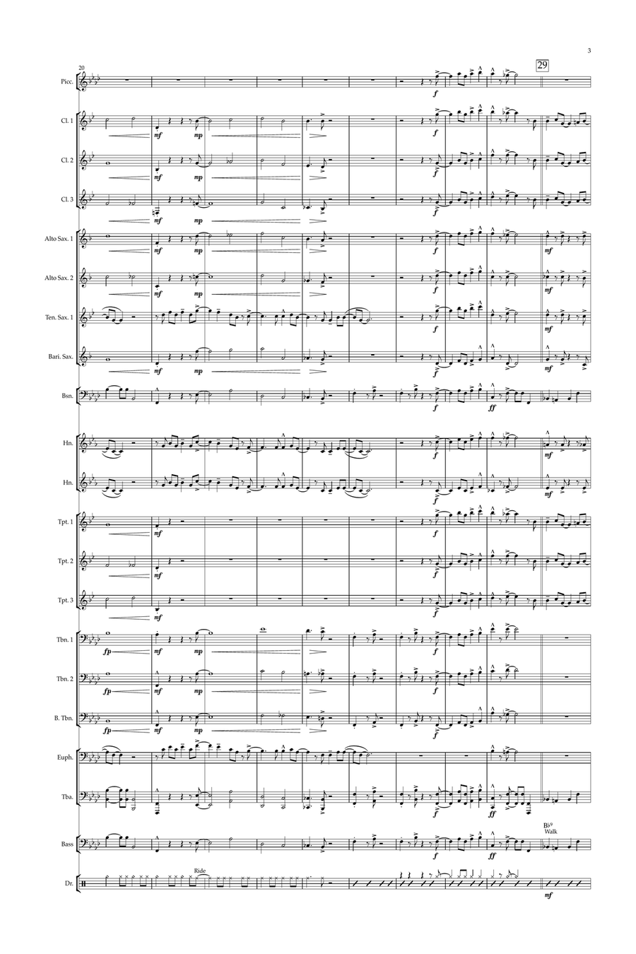 Wonderwall Concert Band scores gallery preview page 3