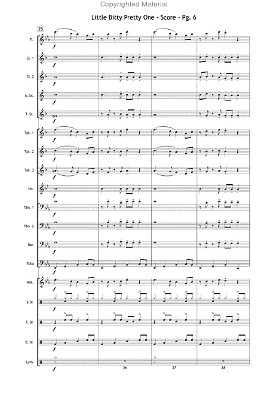Little Bitty Pretty One Little Bitty Pretty One Marching Band scores gallery preview page 7