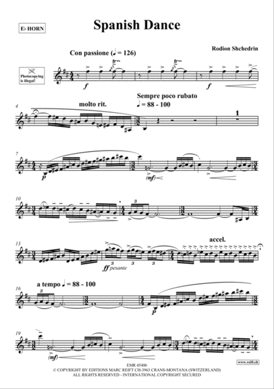 Spanish Dance Horn scores gallery preview page 2