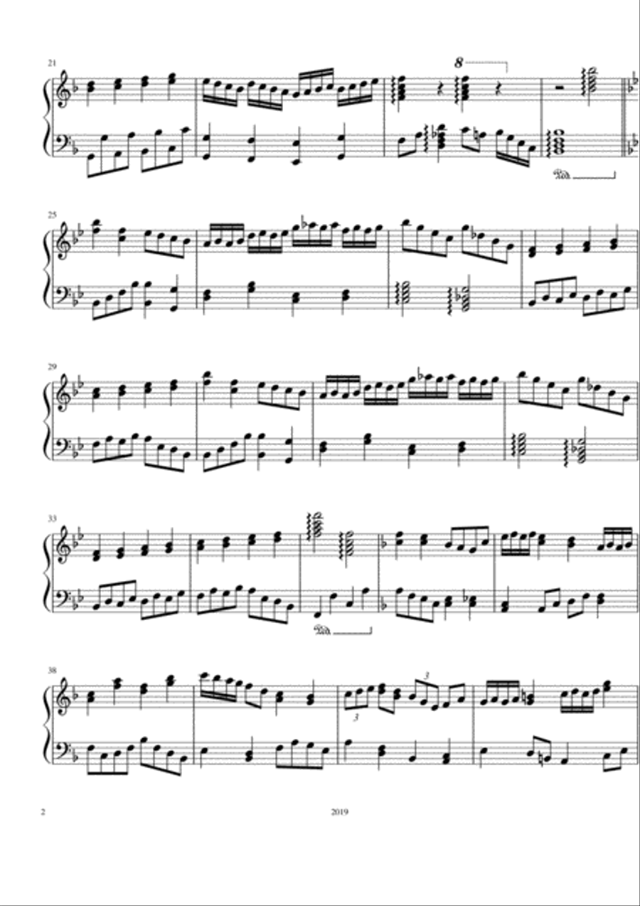 Winter Blooms Piano Solo scores gallery preview page 2