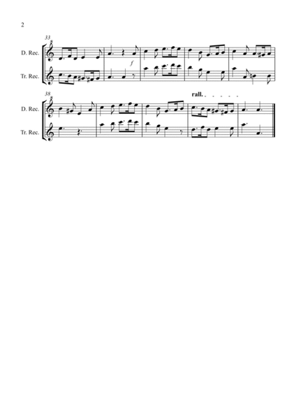 Greensleeves for Descant and Tenor Recorder Duet image number null