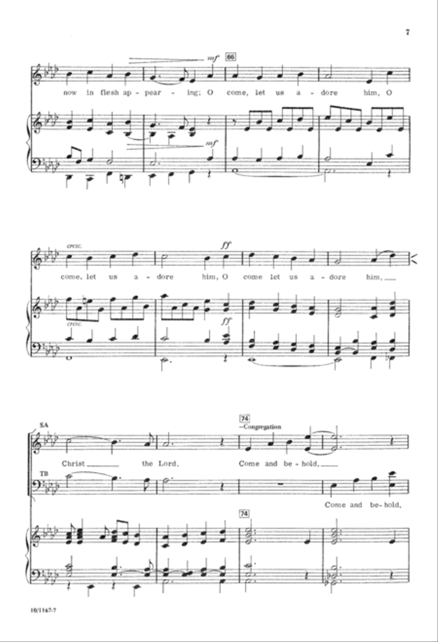 O Come, All Ye faithful 4-Part scores gallery preview page 7