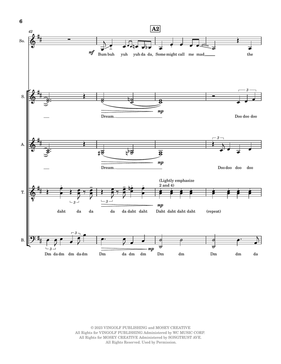 Dreamer 4-Part scores gallery preview page 6