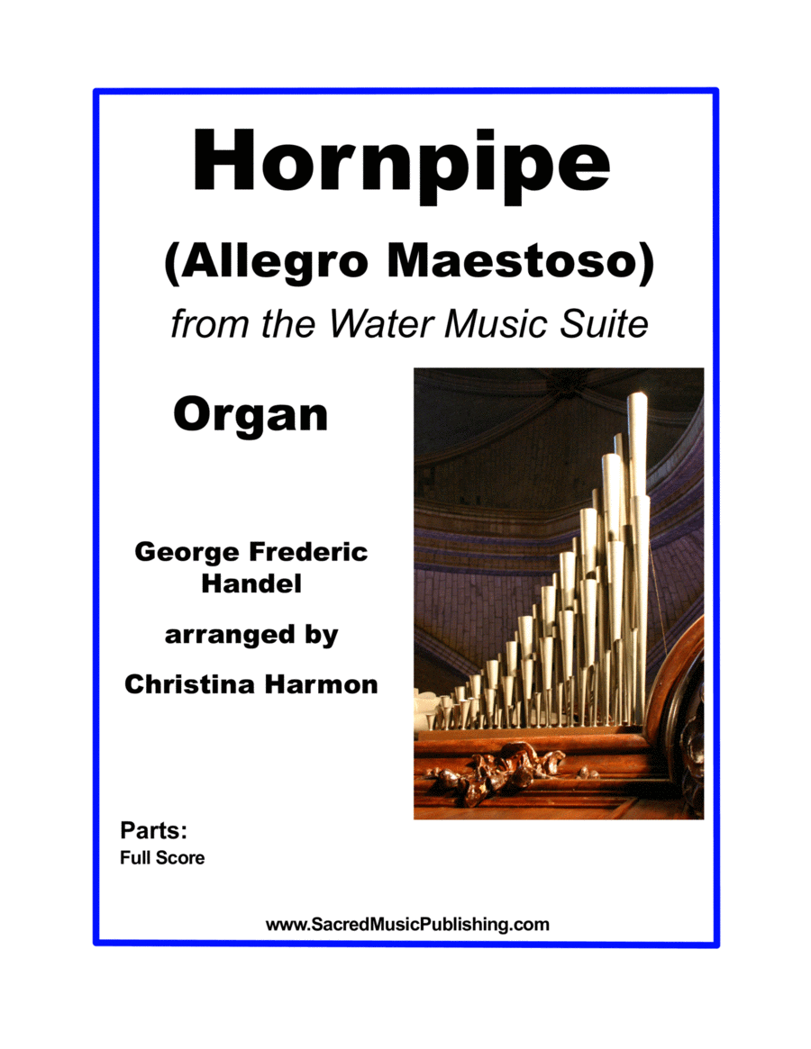 Hornpipe (Allegro Maestoso) from the Water Music Suite - Organ Organ Solo scores gallery preview page 1