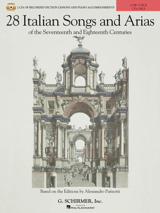 Book cover for 28 Italian Songs & Arias of the 17th and 18th Centuries - Low Voice