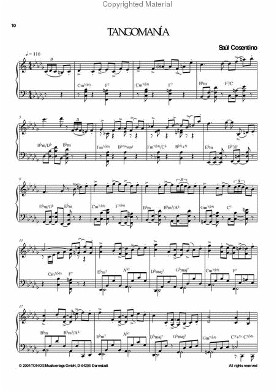 Tango Nuevo for piano solo 2