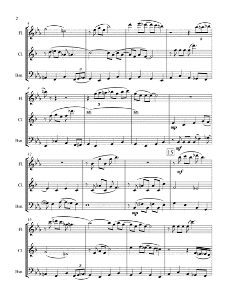 Can't Help Lovin' Dat Man Woodwind Trio scores gallery preview page 2