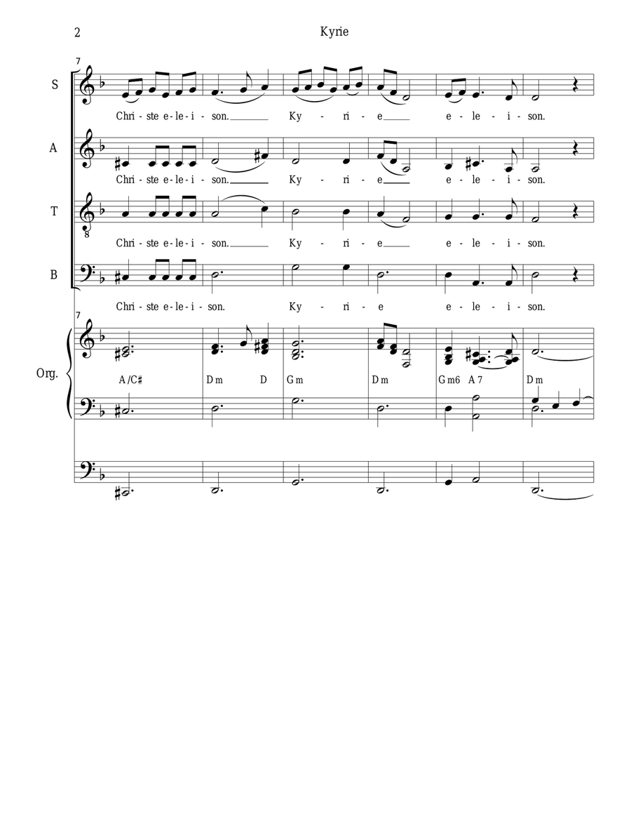 Mass of Saint Pope John Paul II (Full score and Parts) 4-Part scores gallery preview page 2