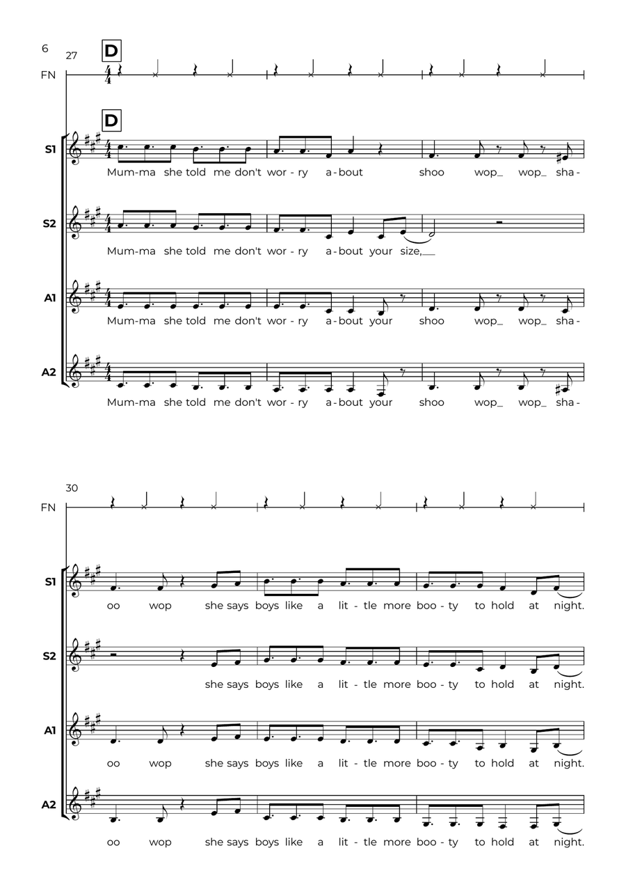 All About That Bass All About That Bass SSAA scores gallery preview page 6