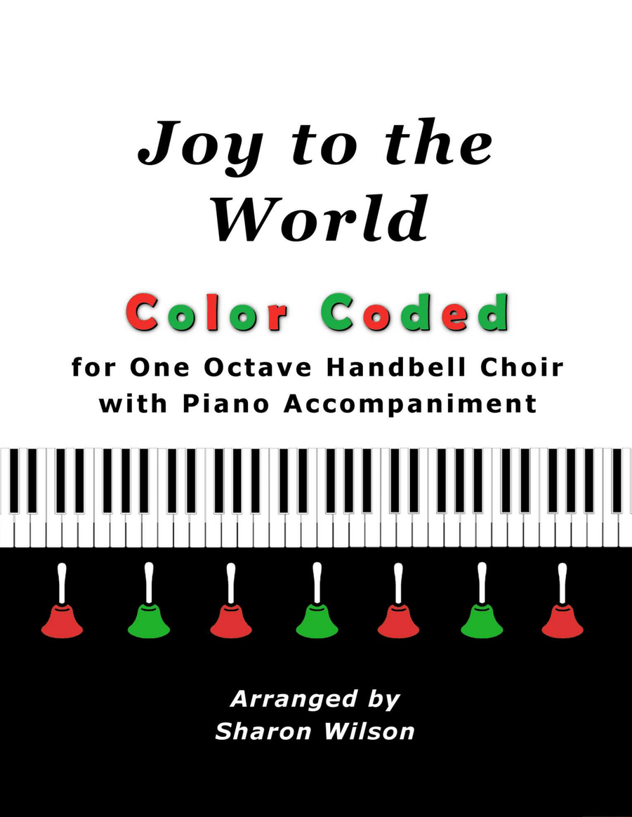 Joy to the World (for One Octave Handbell Choir with Piano accompaniment) Handbell Choir scores gallery preview page 1