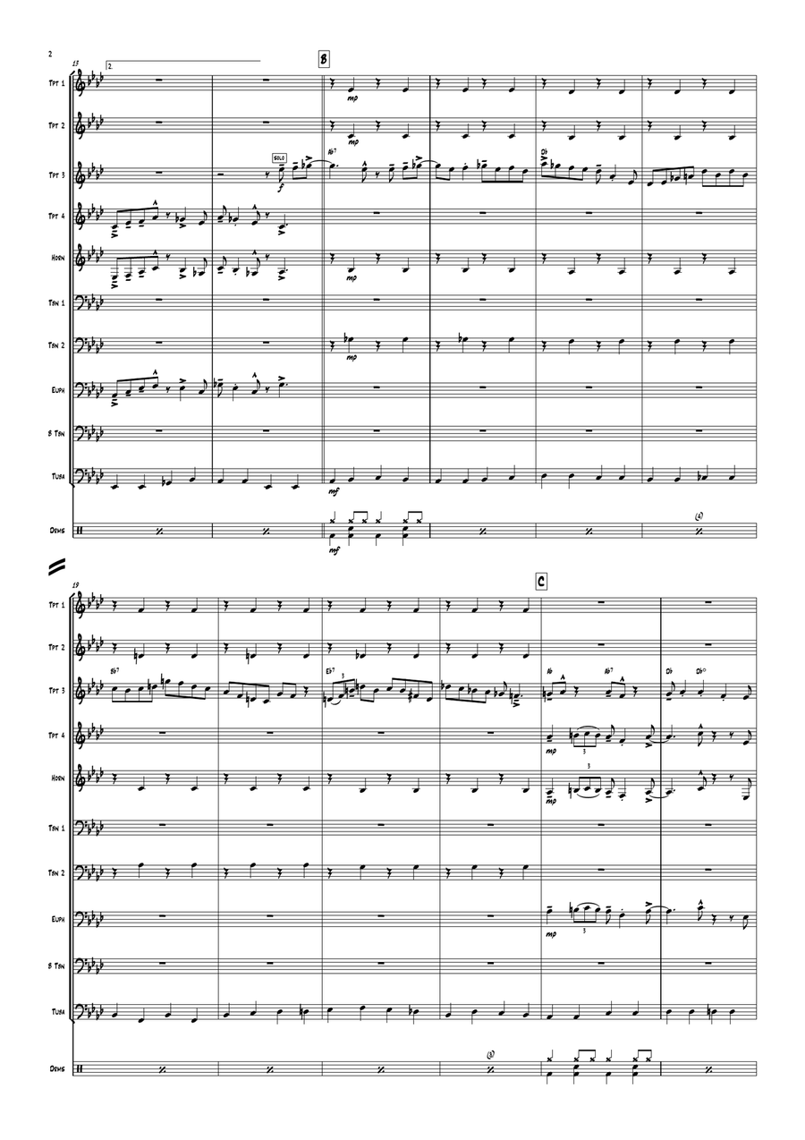 Flying Home Brass Ensemble scores gallery preview page 4
